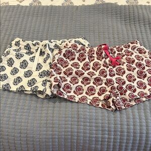 Pack of 2 Jcrew block  print soleil shorts, both small, great condition